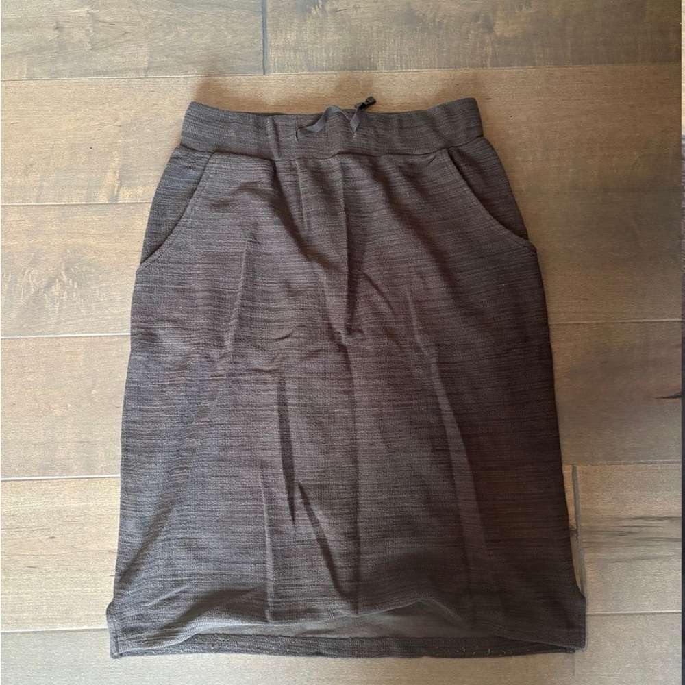 Gray midi skirt